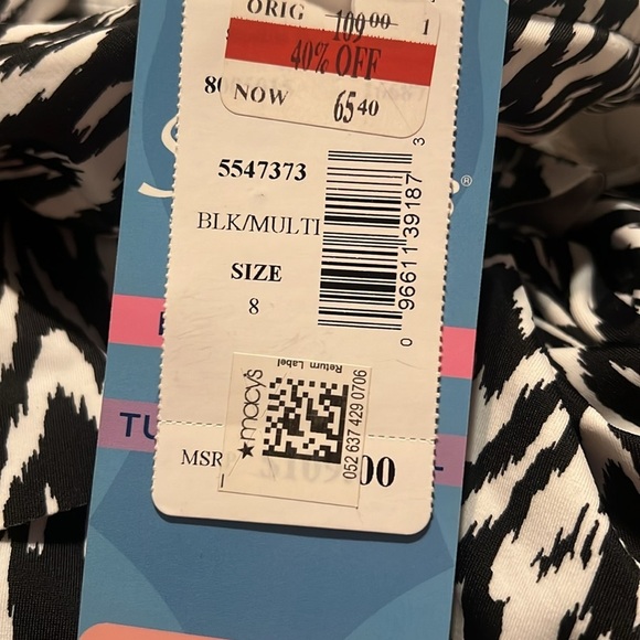 Swim Solutions Women's Size 8 Black Tiered One Piece Swimsuit | NEW/NWT!!🖤✔️☀️ - Picture 4 of 5